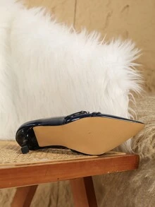 Giày cao gót mũi nhọn thời trang mới, giày cao gót dự tiệc mỏng thoải mái và đa năng dành cho nữ - Xanh đậm - Xem 6