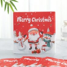 Christmas 3-Snowman Party 7/9-Inch Disposable Tableware Set, Paper Plates For Christmas Party Decor, Suitable For Holiday Party Supplies,Christmas - Multicolor - View 5