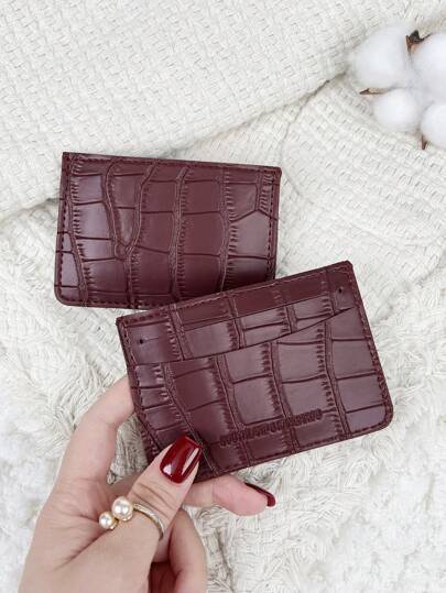 SOUTHLAND&KANGAROO Crocodile Pattern Stone Pattern Wallet Card Bag Card Driver's License Storage Bag Card Bag Purse Small Wallet New Coin Purse For Men And Fashion Modern For Anniversary For Christmas On Valentine's Day For Birthday Gift For For Girls For Lady For Female Bag School Supplies For School Dorm Room & Back To School Card Holder Card Holder Wallet Business Card Holder Credit Card Holder Card Holder Women For Women Mini Wallet Card Wallet