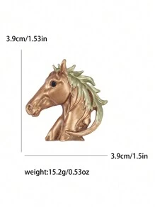 时尚珐琅马胸针独角兽别针骑马兵胸针马头胸针斑马别针派对宴会首饰配饰礼物 - 馬 - 查看 15
