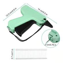 KOKILA Kit Pistola Etiquetadora Con 1000 Plastiflecha 5 Agujas - Verde - Ver 2