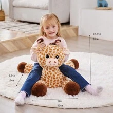 IKASA Large Giraffe Stuffed Animal Plush Toys,Soft Toy 30" Giant Cute Huge Big Size Jumbo Kawaii Fluffy Plushy Fat Oversized Plushie,Gifts For Kids - Yellow - View 3