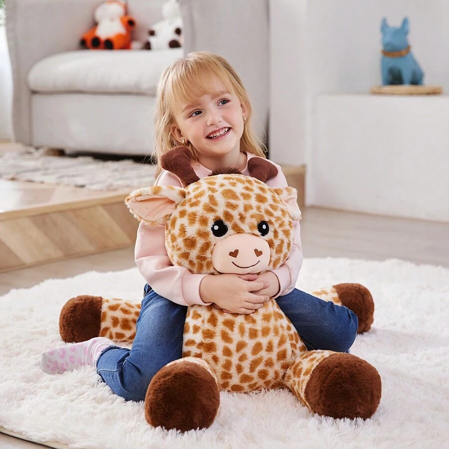 IKASA Large Giraffe Stuffed Animal Plush Toys,Soft Toy 30" Giant Cute Huge Big Size Jumbo Kawaii Fluffy Plushy Fat Oversized Plushie,Gifts For Kids