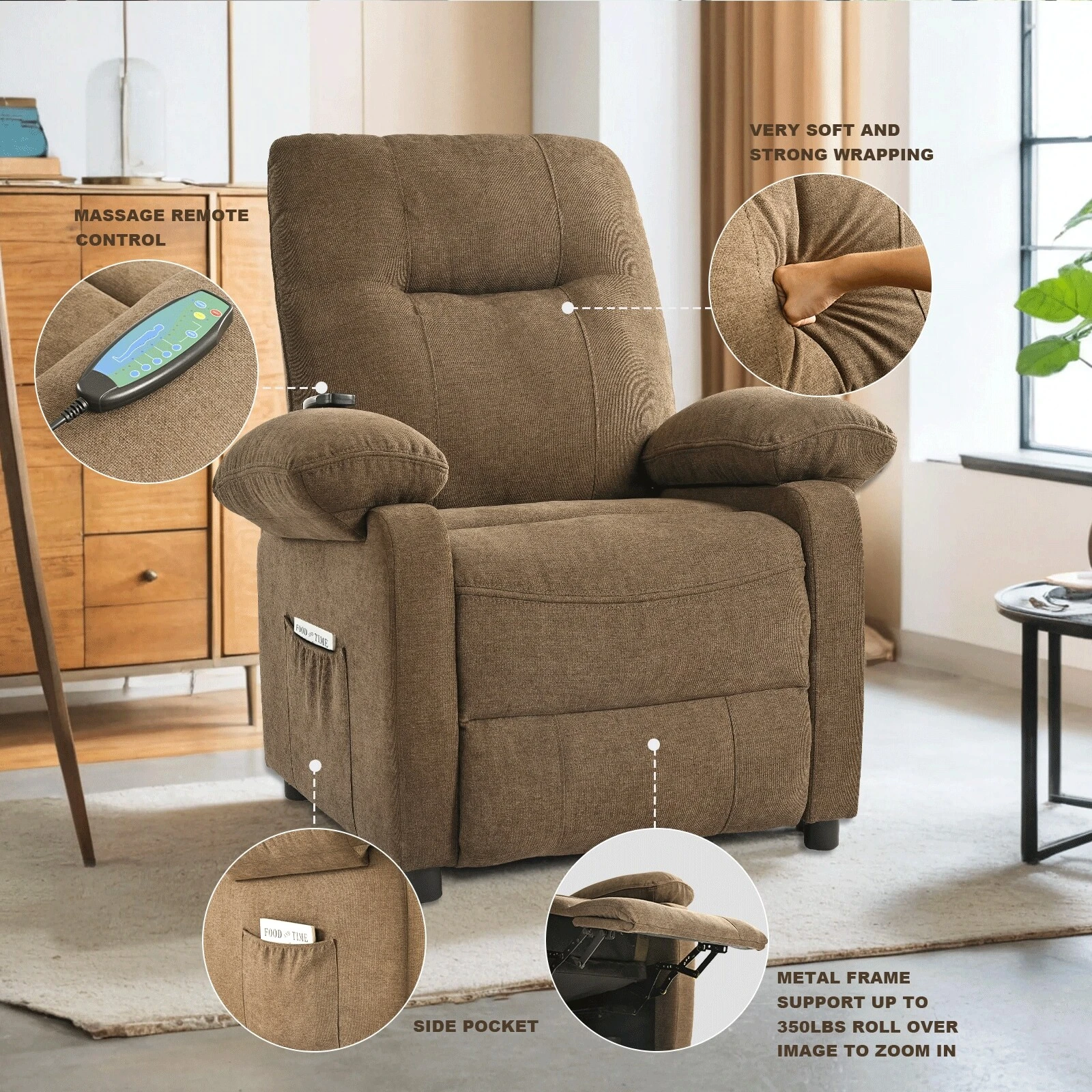 Lazy Boy Recliner Chair,Recliner Chair Massage Rocker With Heated