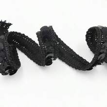 1 szt. 12 mm koronkowa lamówka z metalicznym brokatem, do sukni walentynkowej, szycia, kostiumów tanecznych, rękodzieła, pakowania prezentów, aksamitne naklejki do dekoracji odzieży, akcesoria do szycia DIY, dekoracja torby i spinki do włosów (bez papierowej karty)