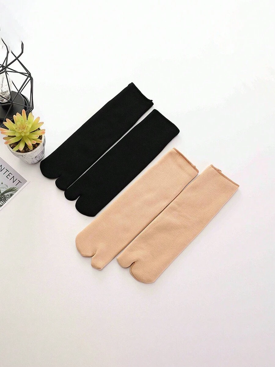 2 đôi tất cao đến đầu gối lót nhiệt thường ngày cho nữ, thích hợp cho mùa thu/đông - Nhiều màu - Xem 1