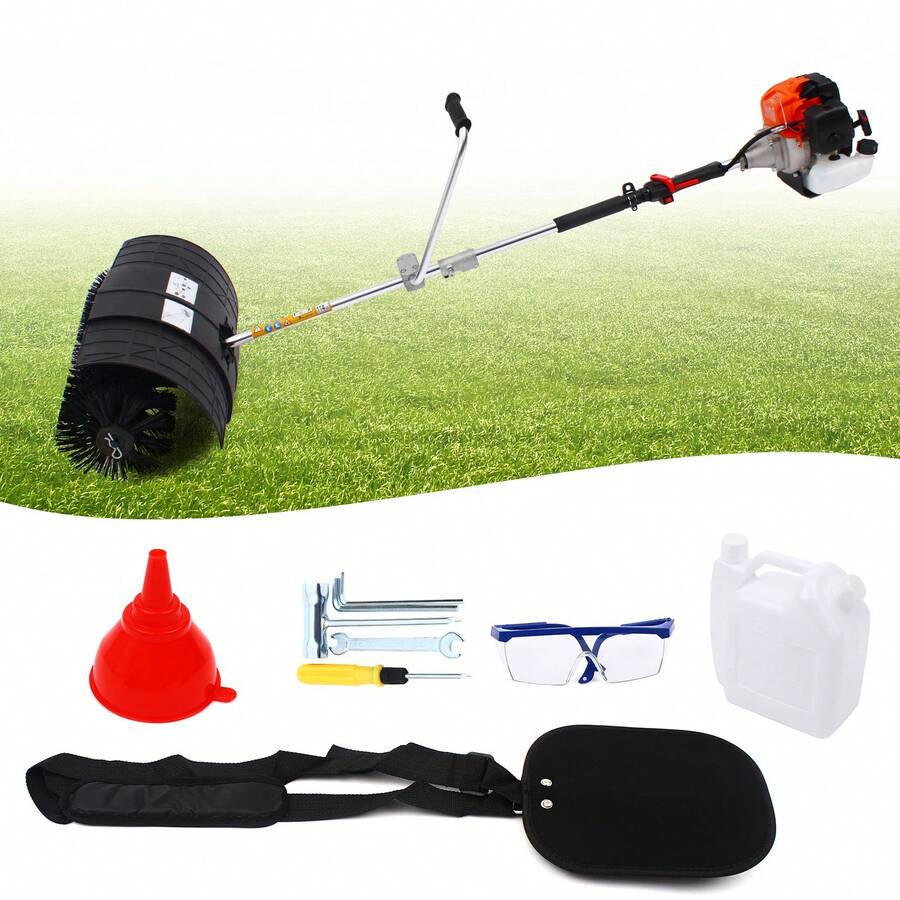 Outdoor Handheld Sweeper, Cleaning Driveway Turf Lawns Artificial Grass