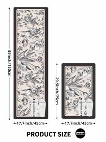 1 tấm thảm trải sàn nhà bếp bằng chất liệu PU, họa tiết hoa, phong cách Bắc Âu tối giản, chống trượt, chống rơi, dễ vệ sinh, giảm đau chân, giảm căng thẳng, không thấm nước, thích hợp cho phòng ăn, quầy bar, ký túc xá, nhà bếp, thảm trang trí nhà cửa, thảm trải sàn, thảm trang trí phòng tắm, thảm tắm, thảm ngoài trời, thảm chùi chân, trang trí mùa thu, phụ kiện phòng tắm, trở lại trường học - Nhiều màu - Xem 3