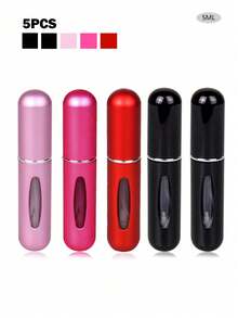 5 chai xịt nước hoa rỗng 5ML (Màu sắc ngẫu nhiên sẽ không giống nhau), chai xịt nước hoa có thể nạp lại, chai xịt mini, chai nước hoa bỏ túi nhỏ, hộp bơm mùi hương, hộp đựng nước hoa rỗng di động để đi du lịch, đi học hoặc tiệc tùng - Nhiều màu - Xem 2
