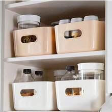 1/2 件多功能桌面收纳盒，适用于化妆品、厨房调味品、内衣、发饰、零食、宿舍用品，耐用 - 彩色 - 查看 5