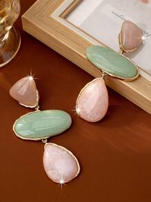 Latest Unique Exaggerated Resin Women Earrings - Multicolor - View 4