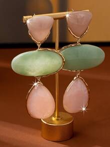 Latest Unique Exaggerated Resin Women Earrings - Multicolor - View 2