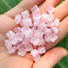 50 cái/bộ nụ hoa đá mặt trăng thủy tinh ombre, 10mm (0,393 inch), phụ kiện đội đầu và tóc tự làm - nụ trăng - Xem 16