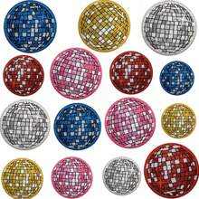 3pcs Disco Ball Iron On Patches For Hats,Music Party Bling Ball Embroidered Patch For Bags,Hat,T-Shirts,Jackets,Jeans,Vests Sewing Craft Decoration