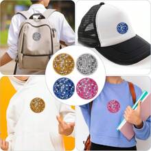 3pcs Disco Ball Iron On Patches For Hats,Music Party Bling Ball Embroidered Patch For Bags,Hat,T-Shirts,Jackets,Jeans,Vests Sewing Craft Decoration