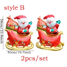 Sanie de Crăciun, Moș Crăciun, Baloane din folie de ren pentru Crăciun, Anul Nou, ziua de naștere, decorațiuni de nuntă, petrecere în interior și în aer liber