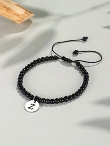 Mặt dây chuyền chữ cái bằng thép không gỉ Funky pha lê bện mắt cá chân cho nam/nữ, món quà ý nghĩa hoàn hảo (A-Z có ý nghĩa đặc biệt đối với bạn hoặc người thân yêu của bạn) - Xem 1