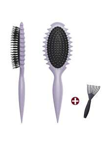1 chiếc lược uốn tóc, lược tạo kiểu tóc xoăn có răng - Lược tối ưu cho tóc xoăn, dùng để chải và tạo kiểu tóc xoăn cho nam và nữ, giảm tình trạng tóc bị kéo và tách lọn, trở lại trường học, vật dụng thiết yếu khi đi du lịch, phụ kiện tóc cho nữ - Nhiều màu - Xem 15