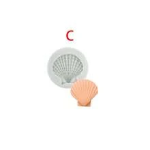 1 Khuôn silicon fondant chủ đề đại dương - Dụng cụ làm bánh thủ công DIY dành cho sô cô la, kẹo, đất sét polyme, đồ trang trí thạch cao có hình rong biển, cá biển, cua, san hô, vỏ ốc xà cừ - Xám - Xem 14