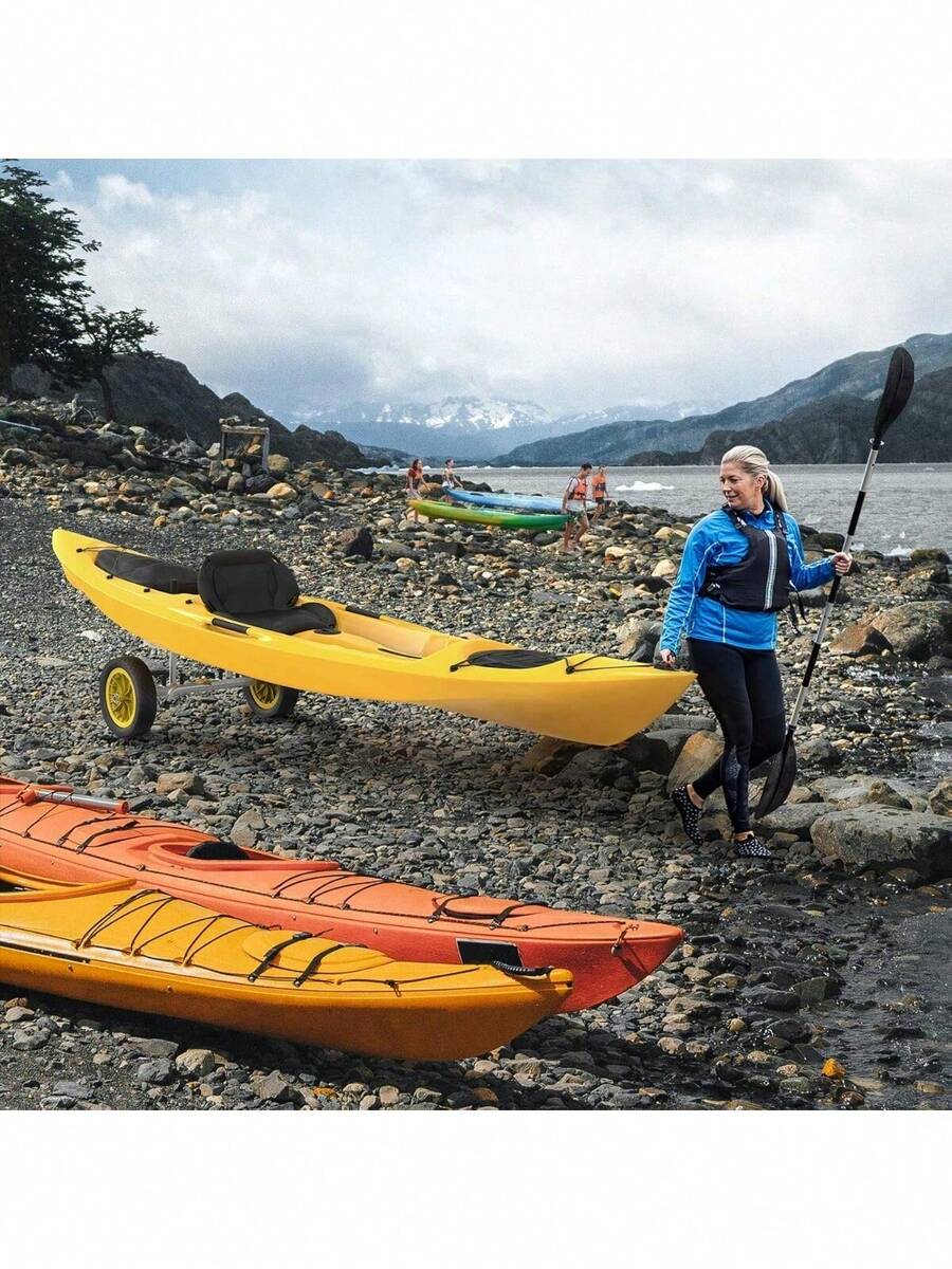 Bonnlo Kayak Cart Dolly Kayak Wheels Detachable Canoe Cart With Solid