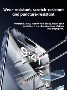 2 件钻石级硬度屏幕保护膜适用于 Apple iPhone 16/15/14/13/12/11/X 系列 5.5 英寸/4.7 英寸，强效防指纹，反应灵敏，透明防偷窥，开槽 - 黑色 - 查看 4