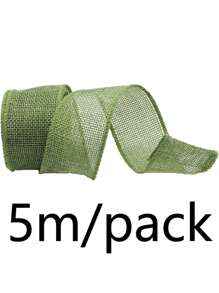 (5 Meters/Roll) Colored Burlap Wire Edge Shaping Ribbon DIY Gift Packaging Butterfly Wedding Decoration Strap Handmade Materials And Accessories Valentine Day