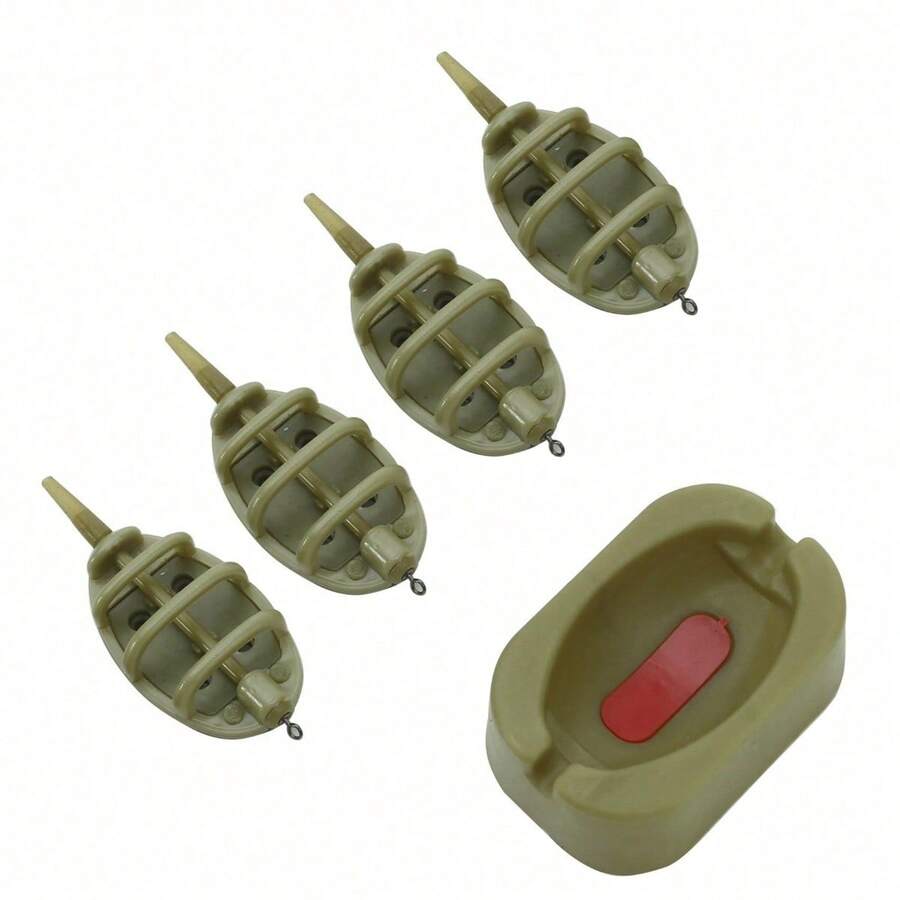 Inline Method Feeder Set Carp Fishing Tackle 4 Inline Method Feeders