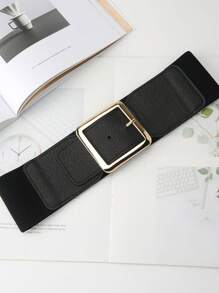 1 chiếc thắt lưng vuông thời trang hợp thời trang, trang trí eo cho váy, áo khoác, bộ đồ, eo bản rộng co giãn - A - Xem 4
