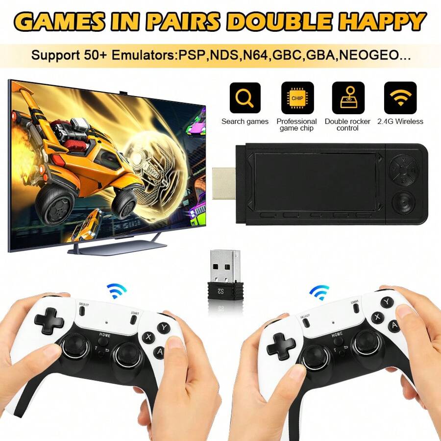 X9 PRO Arcade Gaming Console 50+ Simulators 128G Built-In 42000+ Games, 256GB 50000+Games 4K HD Nostalgia Plug & Play Retro Video Gaming Stick With Dual 2.4G Wireless Controller - X9 PRO - View 1