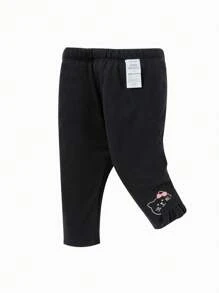 Balabala 宝宝裤子 女童冬季婴儿裤子 秋冬季休闲裤 下装 时尚俏皮 - 黑色 - 查看 4