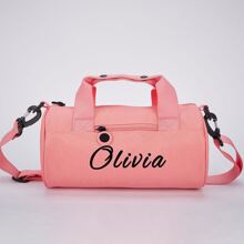 1pc Customized Cute Candy Color Dance Bag, Customized Sports Bag, Luggage Bag With Custom Name, Customized Ladies Shoulder Bag Bags For Ladies,Portable,Multifunction,Versatile,Large Capacity,Lightweight,Functional,Practical,All-Purpose,Colorful,Cute,Adorable,Kawaii,Y2K,Vacay Vibes/Vacation,Leisure,Commuting,Business Casual,Custom,Personalized,Unique,Customized,Travel Bag,Toiletry Bag,Girlfriend,Boyfriend,Family,Friends,For Outdoors/Outings/Travel/Hiking/Stadium/Sports/Climbing,For Business/Commute/Work/Office