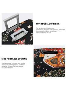 定制照片行李箱套和标签、个性化宠物照片徽标行李箱套、定制行李箱包装行李箱保护套、蜜月礼物 - 彩色 - 查看 5