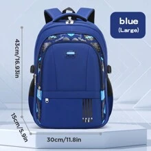 Mochila escolar de diseño nuevo para niños de primaria, grados 1-3-6-9, edades 6-12-16, mochila casual ligera de gran capacidad para estudiantes - azul real - Ver 14