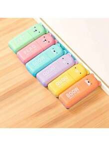 1Set/1pc Random Color Tiny Markers With Fluorescent Colors And Cute Kawaii Design, Perfect For Highlighting, Back To School, School Supplies, Kawaii Stationery, Colors For School, Markers, Stationery, Writing Pens, Colored MarkersOffice, School, Drawing,Student,Markers,Stationery,Boys,Girls,School Supplies Halloween Decoration/Some Accessories, Colors, Written Words, Patterns, Shapes Are Random - Multicolor - View 5