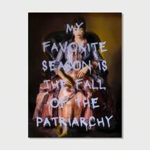 1幅现代复古风格装饰艺术帆布墙画，标题：“诙谐晦涩的语录”，复古海报，水墨肖像画，适用于客厅、卧室、家庭办公室 - 无框墙饰，室内装饰艺术海报 - 彩色 - 查看 11