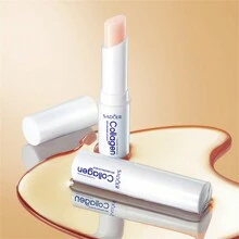 2支装胶原蛋白润唇膏，减少唇纹，防止脱皮和干燥，滋润滋养，提亮唇色 - 白色 - 查看 8