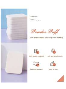 Runde & quadratische Make-up Schwämme, Latex Puderquaste geeignet für trockene & feuchte Anwendung, perfekt für Foundation, BB Creme, Concealer und Gesichtskosmetik, günstig, Strumpfhalter, Make-up, Make-up Utensilien, Billigartikel, Geschenke, Geschenke für Frauen, Weihnachtsgeschenke - Verschiedenfarbig - Übersicht 6