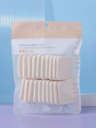 圆形/方形化妆海绵粉扑，乳胶材质，干湿两用，完美适用于粉底液、BB霜、遮瑕膏和面部彩妆，价格实惠，适合作为圣诞礼物、化妆品、化妆工具、平价好物、礼品、女士礼品、圣诞礼物。