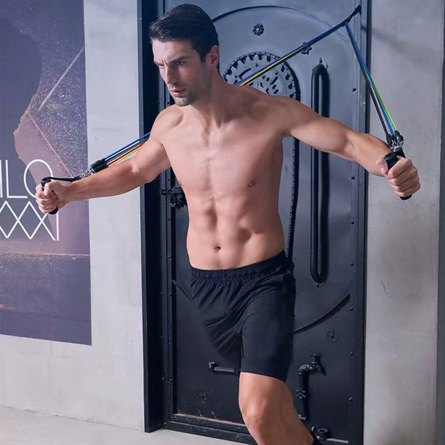 11pcs/Set Resistance Bands Kit Included Resistance Bands, Door Anchor