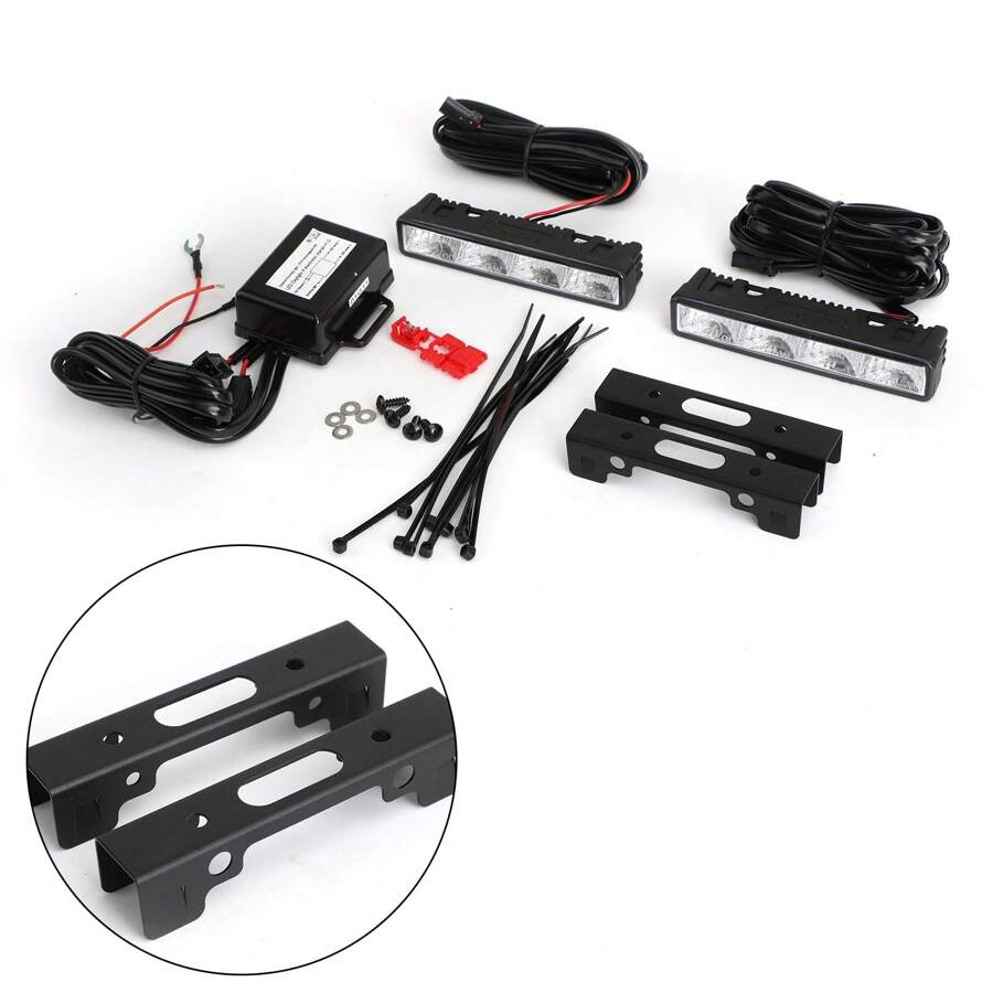Pair Philiρs 4 LED Luxeon Daytime Running Light Daytime Running Lamp DRL4 12820WLEDX1