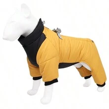 1 pieza Ropa nueva de 4 patas para perro, ropa de invierno cálida para perro, ropa para perro pequeño a prueba de viento, abrigo acolchado para mascotas - Multicolor - Ver 31