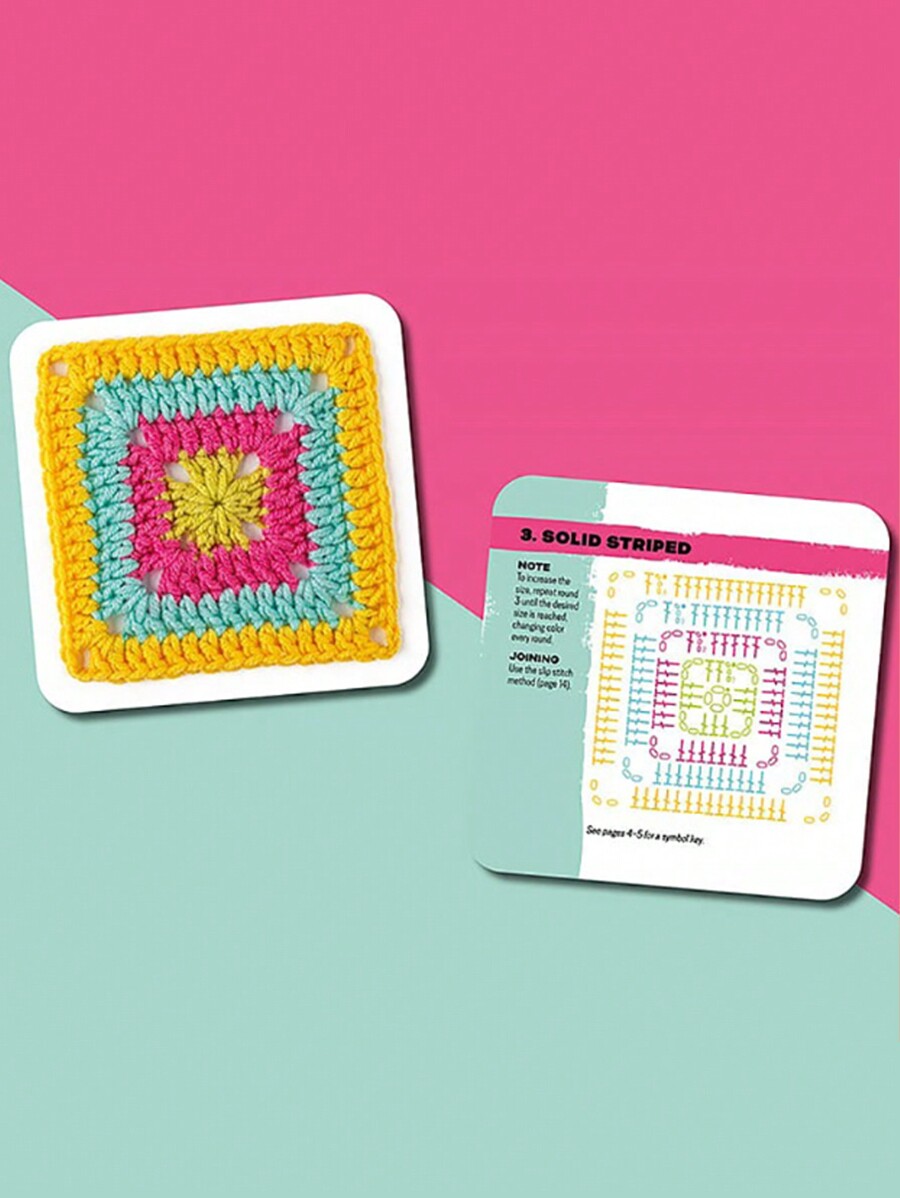 1 Set 50 Knitting Pattern Cards, Yarn Crochet Technique Teaching Cards