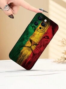 1 Ốp điện thoại mềm bảo vệ thiết kế chân thực 2D họa tiết sư tử 3 màu thời trang, lý tưởng để làm quà tặng cho bạn bè, gia đình, cặp đôi vào Lễ Tạ ơn, Halloween, Giáng sinh, tương thích với Apple, Samsung - màu đen - Xem 3