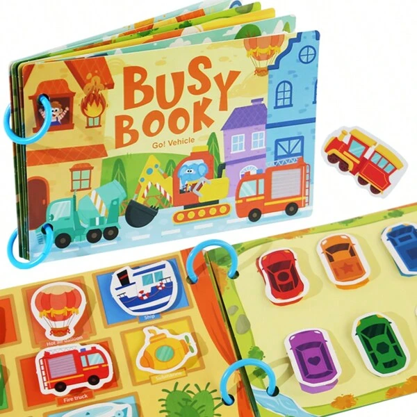 モンテッソーリ ベビー ビジーブック 初めての静かな本 はる学習玩具 子供の玩具 ベビー用マッチングゲーム