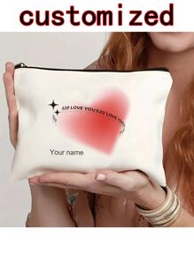 花朵,蝴蝶,蝴蝶结,爱心,秋季新款时尚,圣诞礼物,节日必备,万圣节,圣诞节,手拿包,零钱包,洗漱用品,化妆包,DIY,送女友,情人节,送妈妈,母亲节,旅行,包包,女包,旅行必备,布包,定制名字, - 米色 - 查看 9