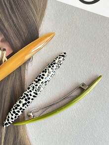 1 chiếc kẹp tóc hình lá liễu dễ thương bằng chất liệu axetat, sử dụng hàng ngày - Nhiều màu - Xem 7