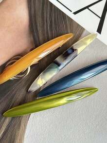 1 chiếc kẹp tóc hình lá liễu dễ thương bằng chất liệu axetat, sử dụng hàng ngày - Nhiều màu - Xem 6