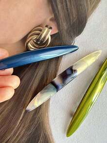 1 chiếc kẹp tóc hình lá liễu dễ thương bằng chất liệu axetat, sử dụng hàng ngày - Nhiều màu - Xem 4