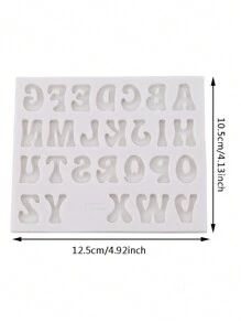 3D 矽膠字母與數字模具，適用於 DIY 裝飾與烘焙，完美適合數字、字母與糖霜，廚房工具與配件 - 灰色 - 查看 13