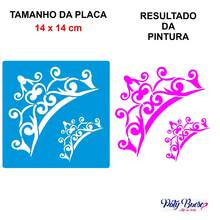 Stencil 14 X 14 Female Crown Hollow Mold For Painting On Fabric MDF Wood Wall Floor Paper T-Shirt Dishcloth - 白色 - 查看 2